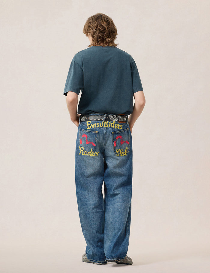 Heavy Washed and Distressed Jeans