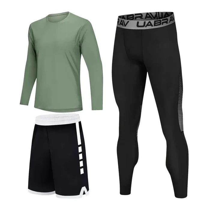 High Elastic Sportswear Compression Tracksuit for Men - Allen-Fitness