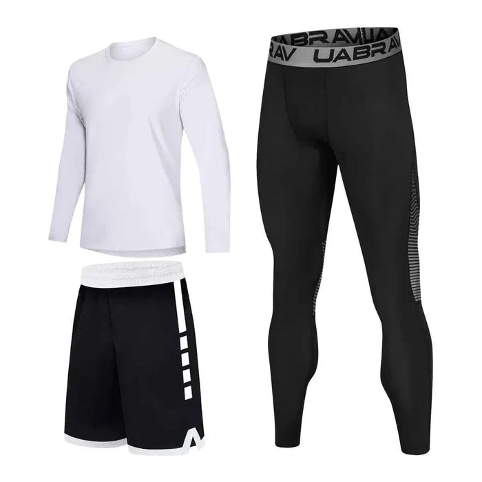 High Elastic Sportswear Compression Tracksuit for Men - Allen-Fitness