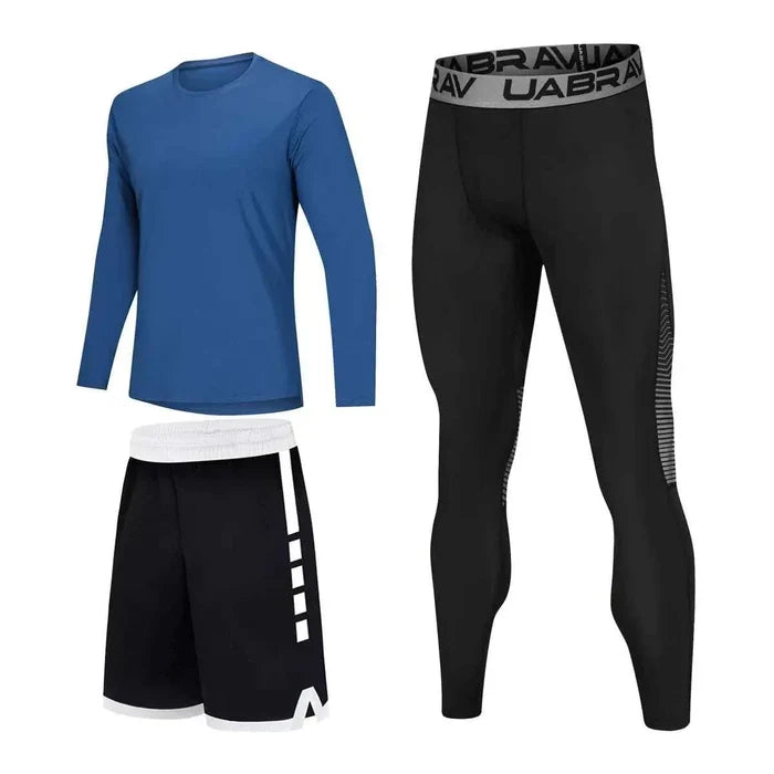 High Elastic Sportswear Compression Tracksuit for Men - Allen-Fitness
