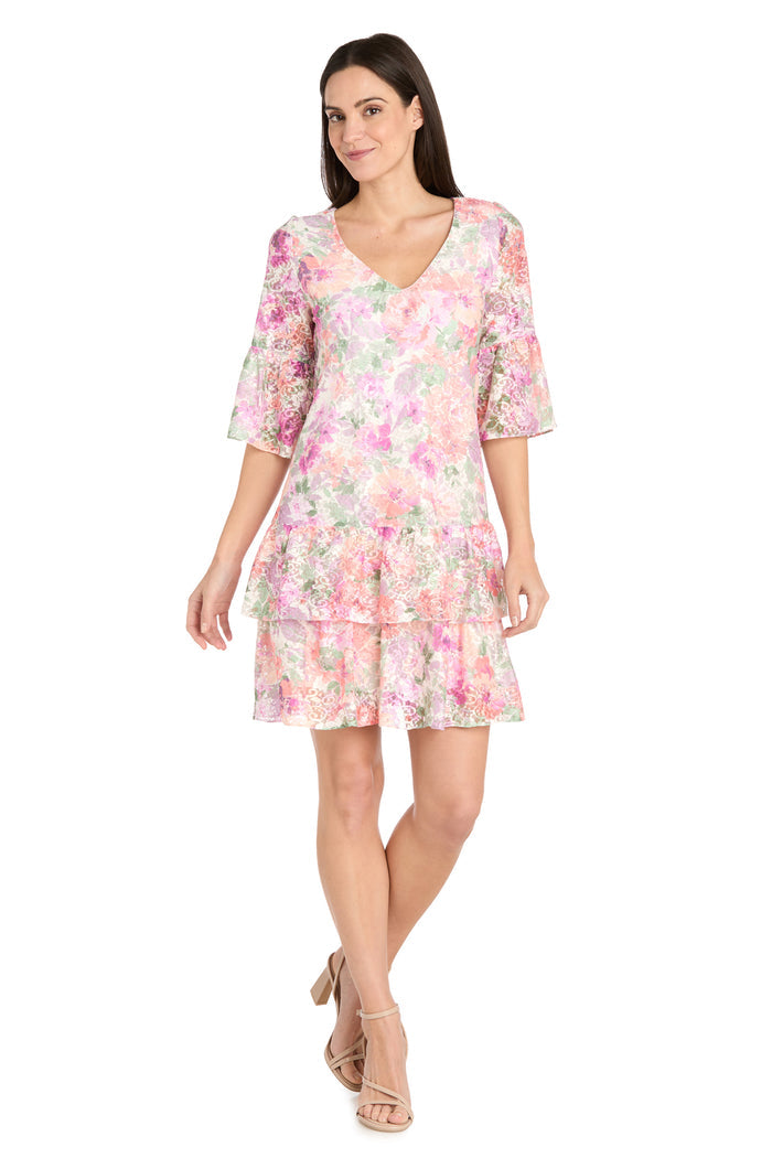 Ivory Blossom Lace Ruffle Dress