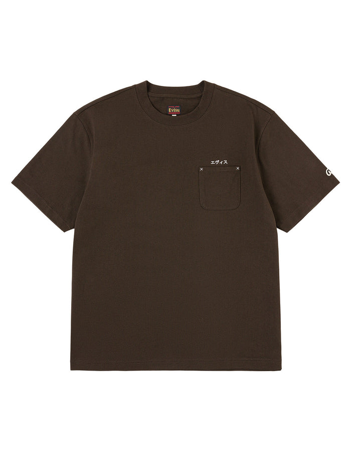 Japanese Logo Embroidery Pocket T-shirt