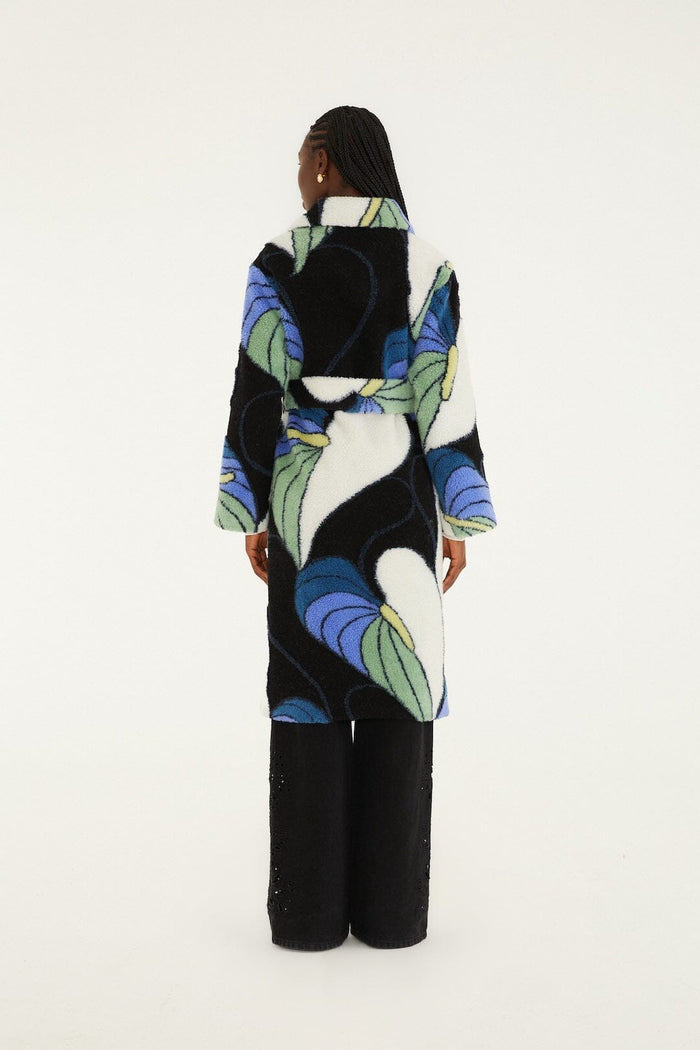 Lovely Anthurium Fleece Coat