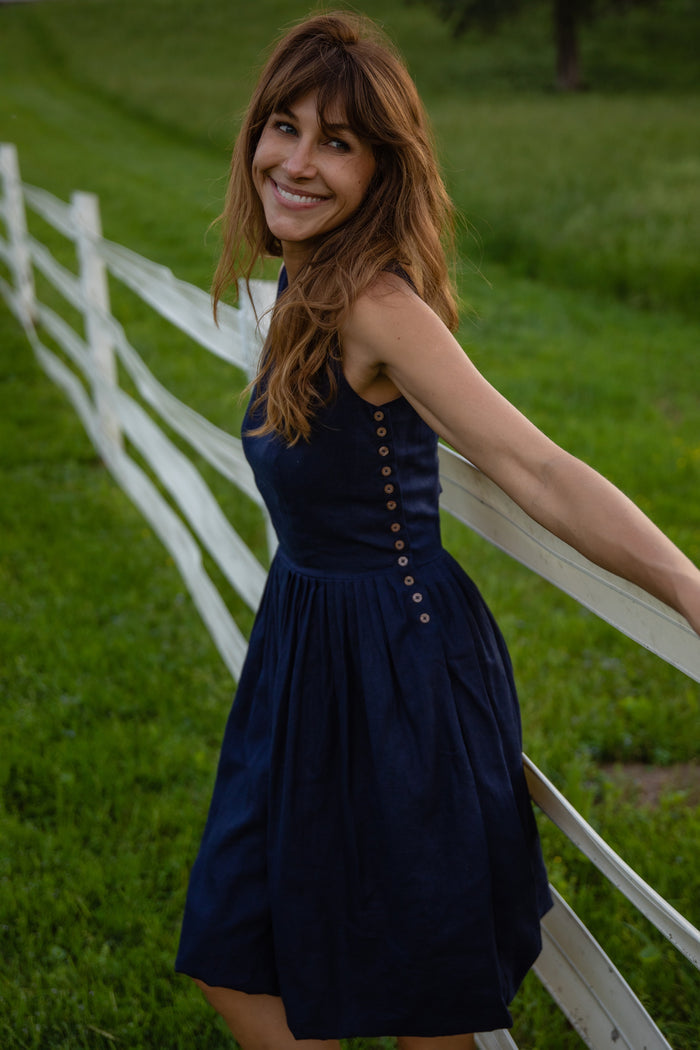 Lucy Dress in Navy
