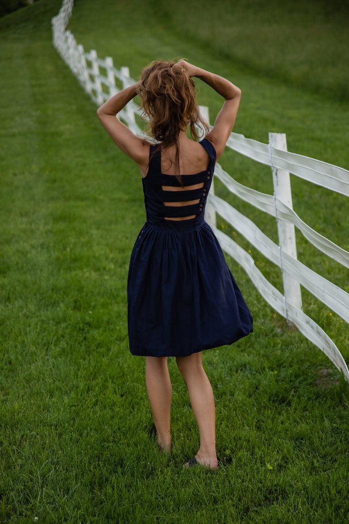Lucy Dress in Navy