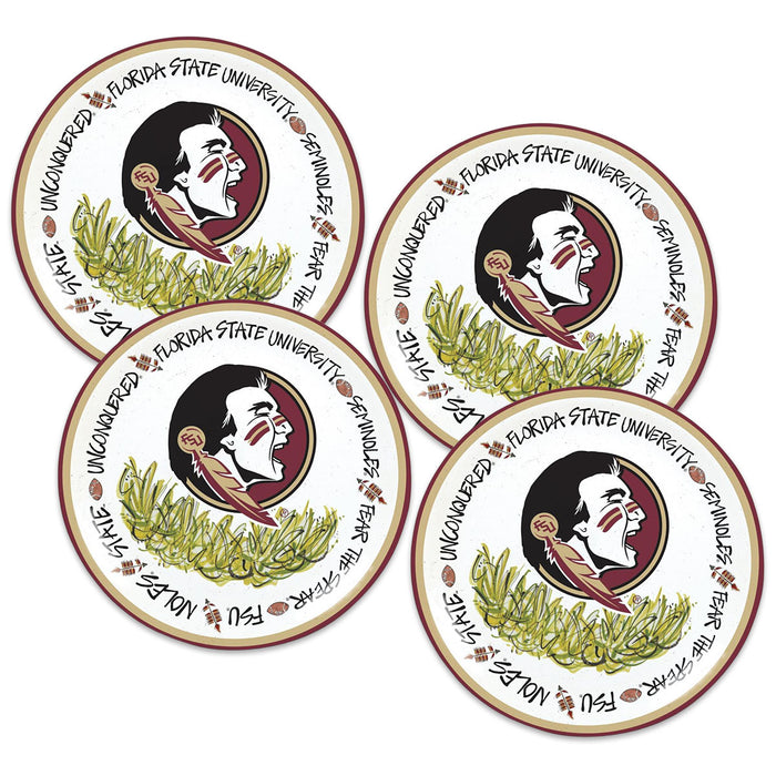 Magnolia Lane Florida State University Seminole Logo Design 10.5" Dinner Plate Set