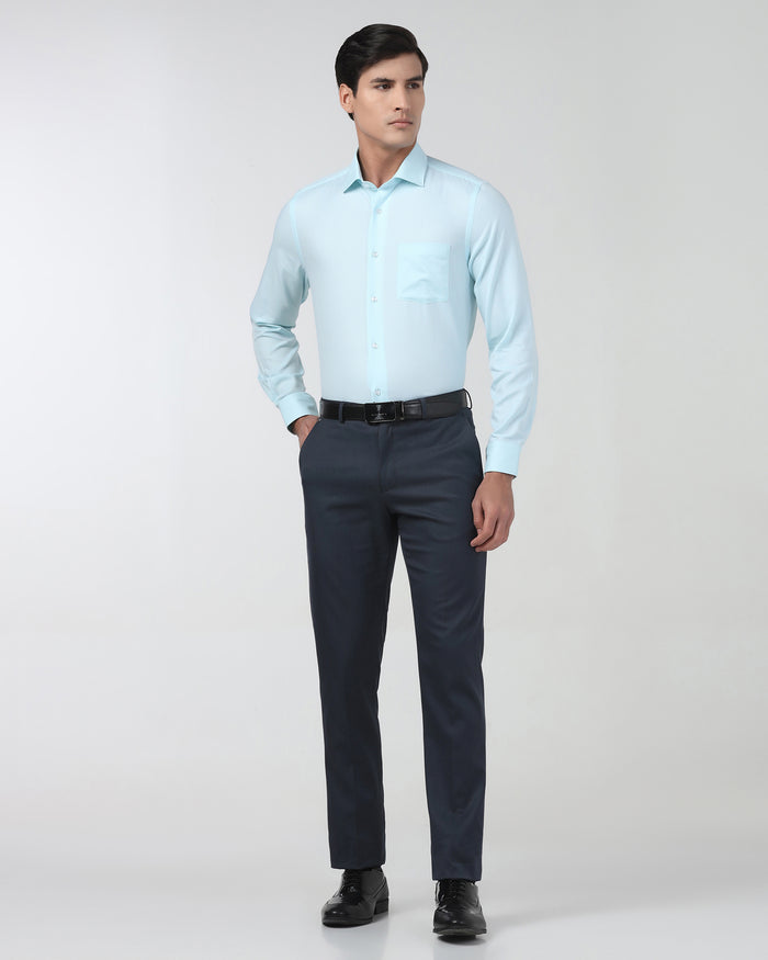 Navy Textured Trouser - Kylian