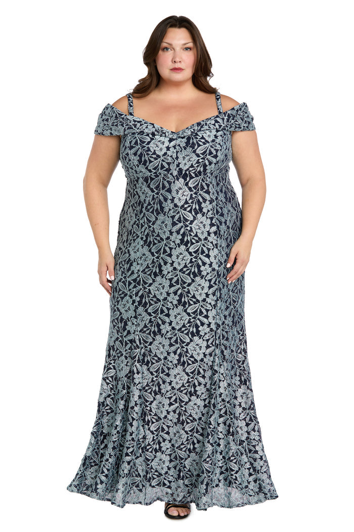 Off the Shoulder Evening Gown - Plus