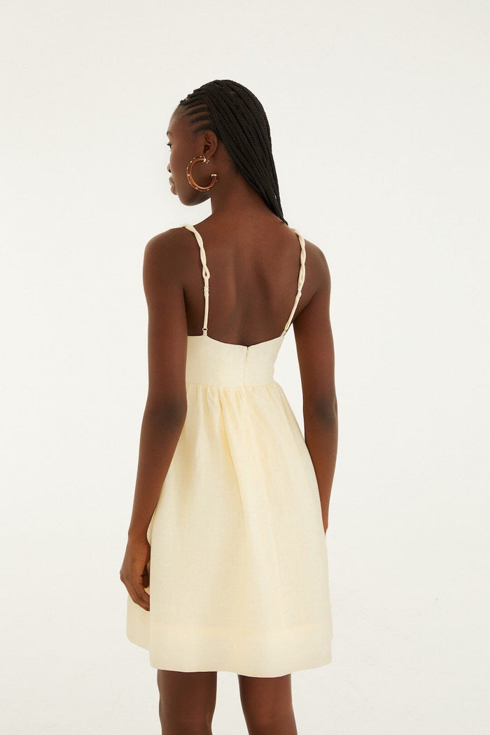 Off-White Coconut Tree Embroidered Mini Dress