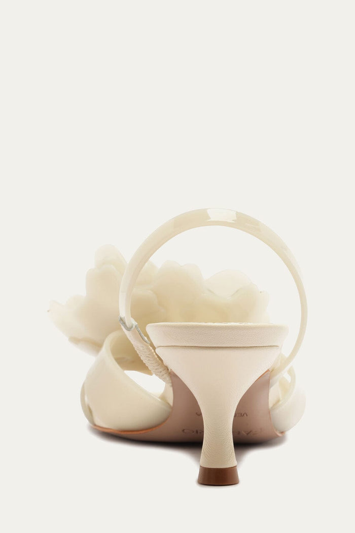 Off-White Flower Jelly Heeled Sandal