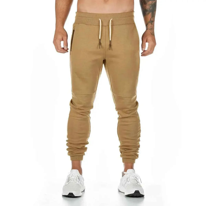 Plus size Jogger Pants Workout Gym sweat trouser Side Zipper Pockets Slim Fit trousers for men - Allen-Fitness