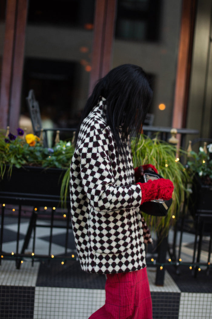 Portuguese Wool Pieper in Red and Black Check Made to Order