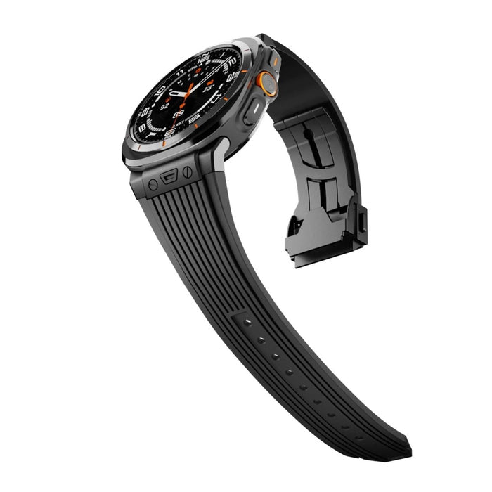 Premium Silicone Alloy Head Grain Watch Strap for Apple Watch - Stylish & Comfortable 47mm Fit - Allen-Fitness
