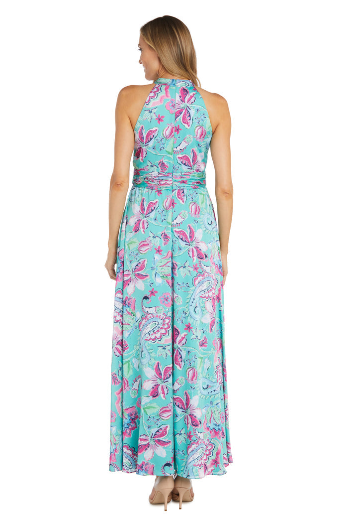 Printed Cross Over Halter Dress