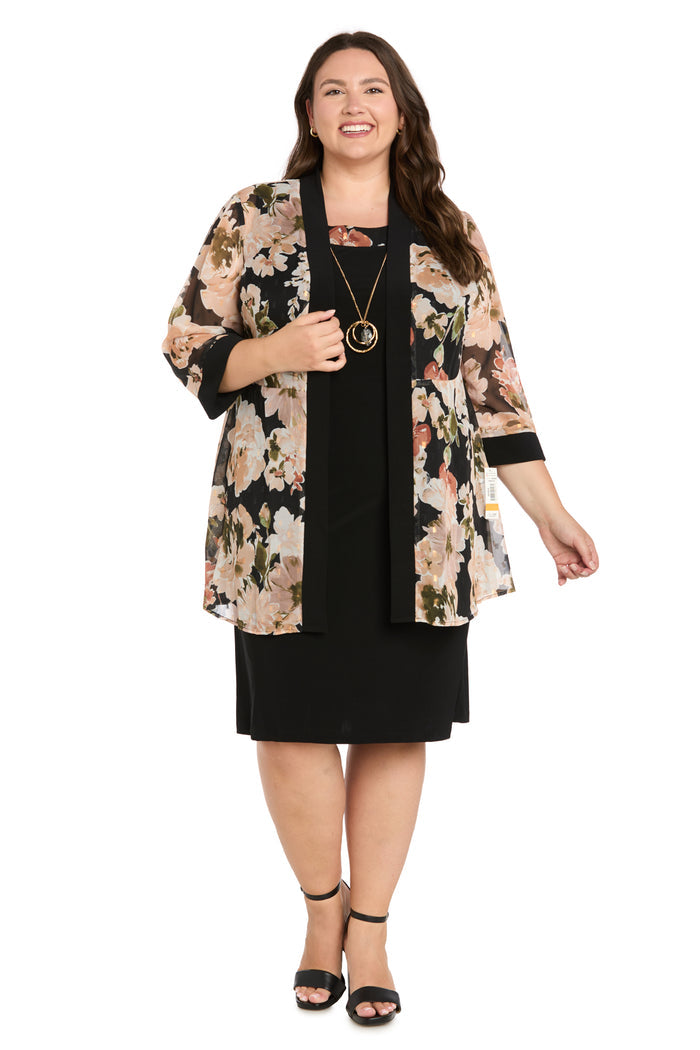 Printed Metallic Clip Jacket Dress