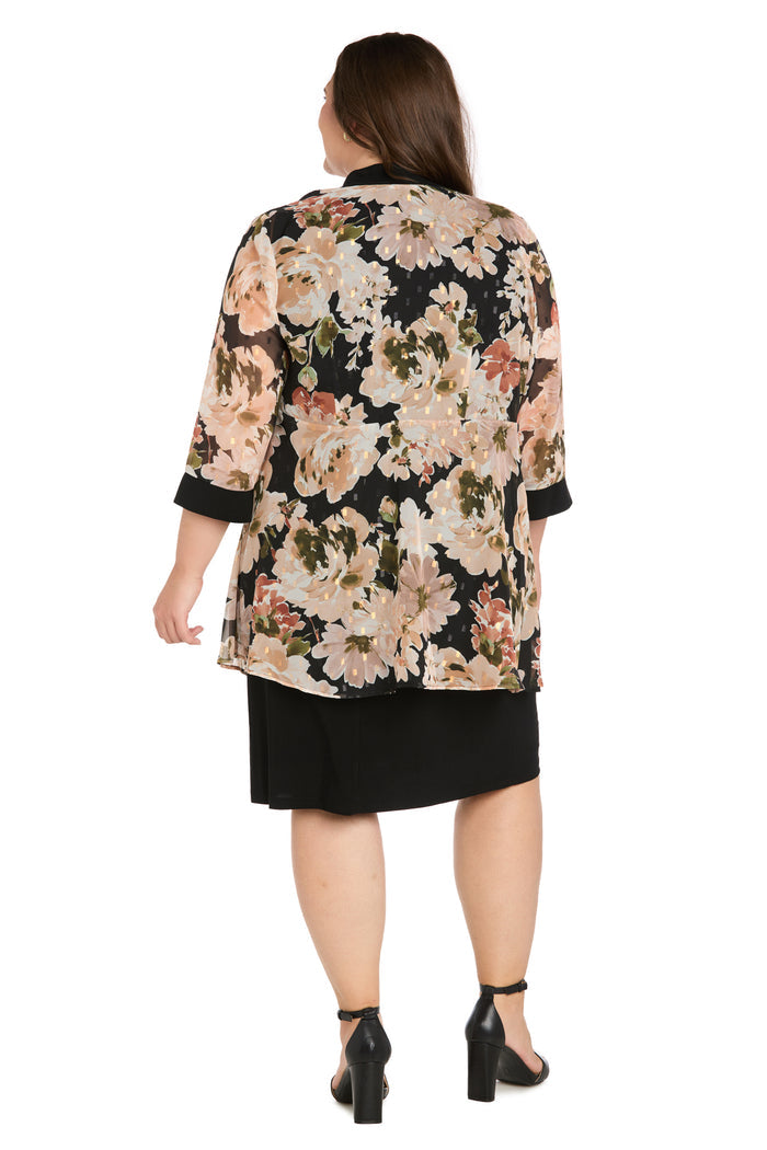 Printed Metallic Clip Jacket Dress
