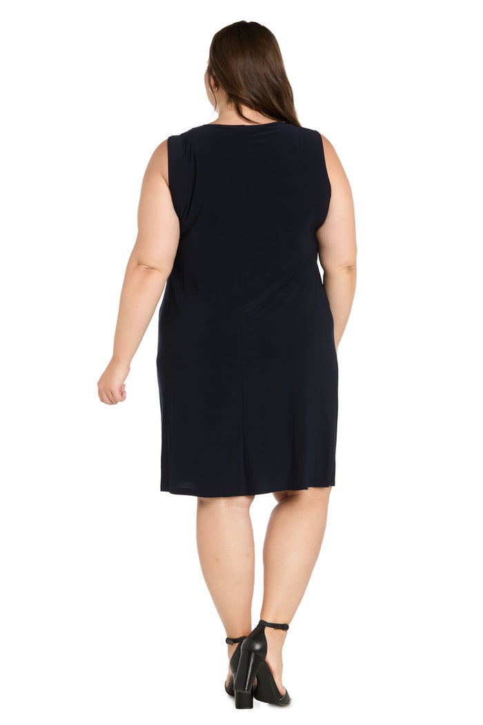 Puff Print Power Mesh and Ity Swing Jacket Dress - Plus