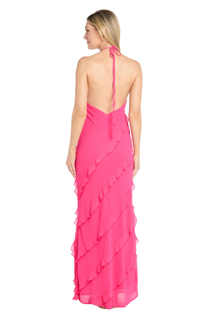 Remi Ruffle Halter Dress