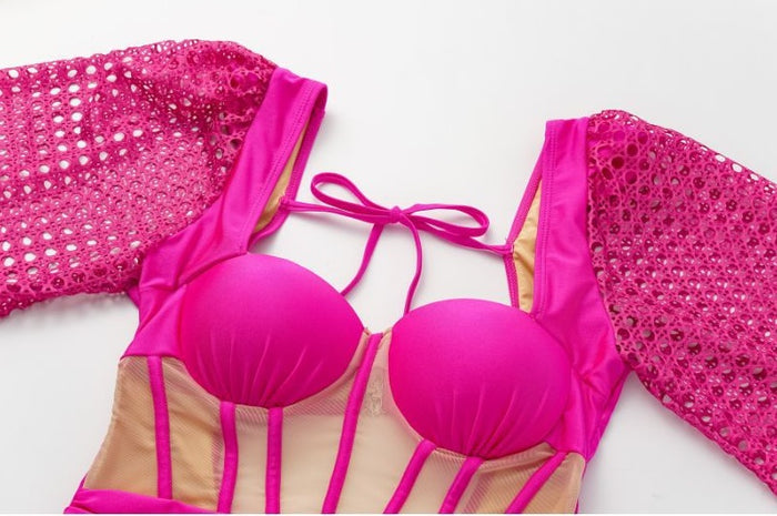 Rose Wave Swimsuit  - Pink