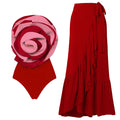 Rosy Swimsuit Set - Red