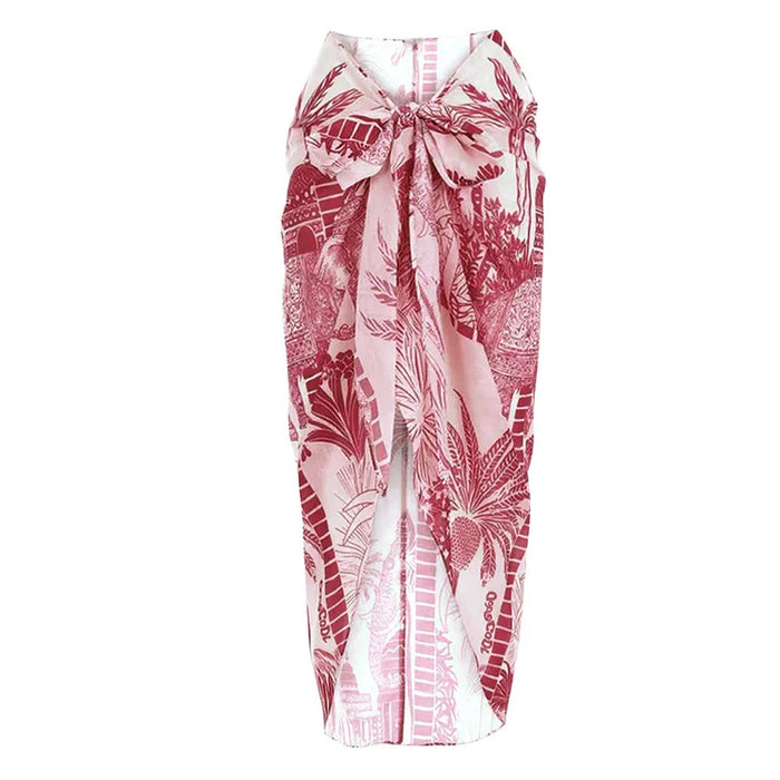Scarlet Wrap Skirt - Red