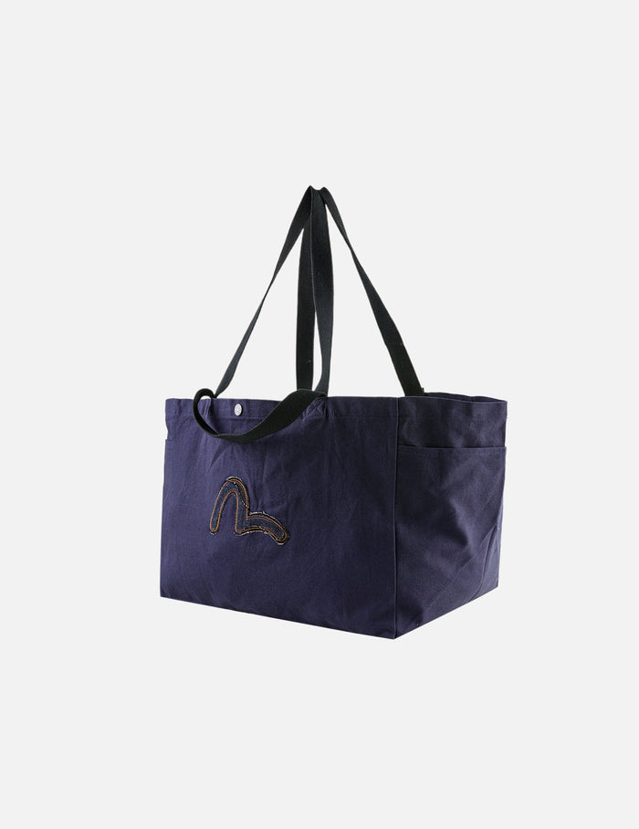 Seagull Denim Applique Tote Bag