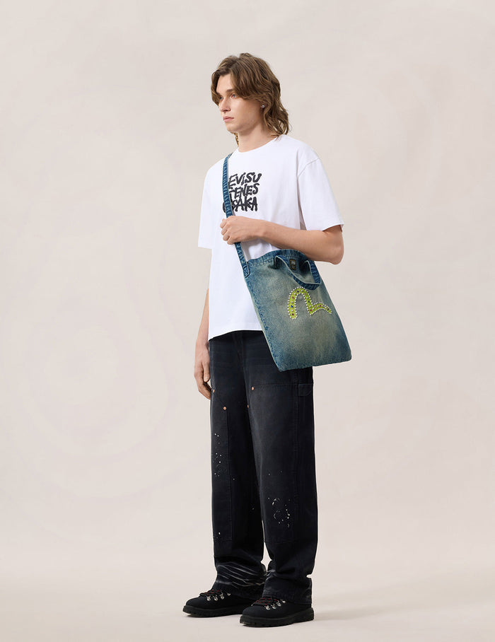 Seagull Denim Tote Bag