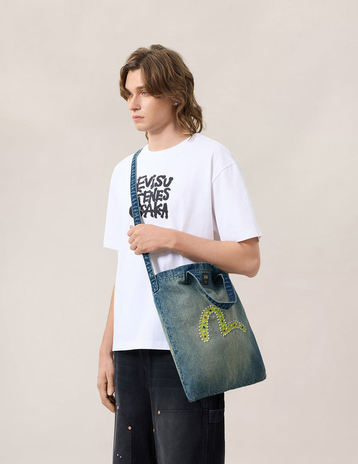 Seagull Denim Tote Bag