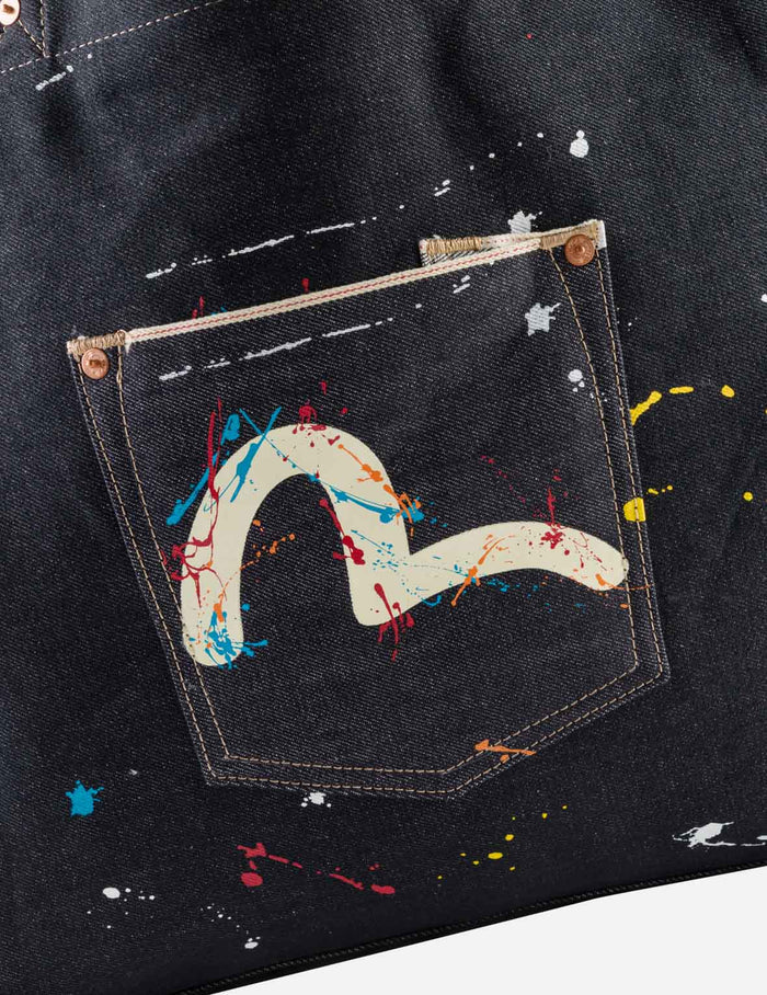 Seagull Splash Denim Tote Bag