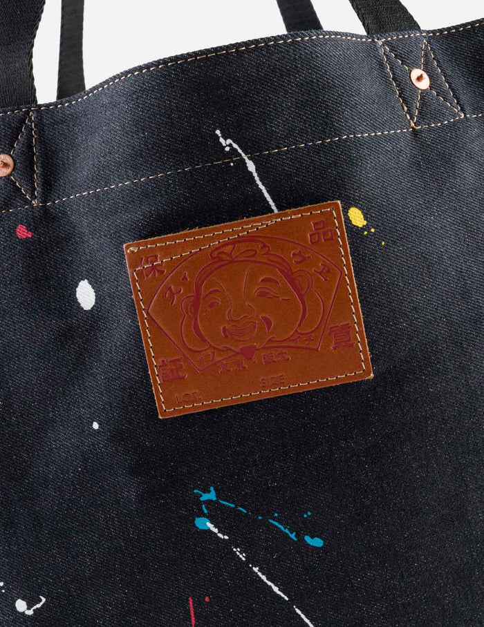 Seagull Splash Denim Tote Bag