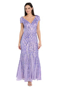 Serena Beaded Mesh Evening Gown
