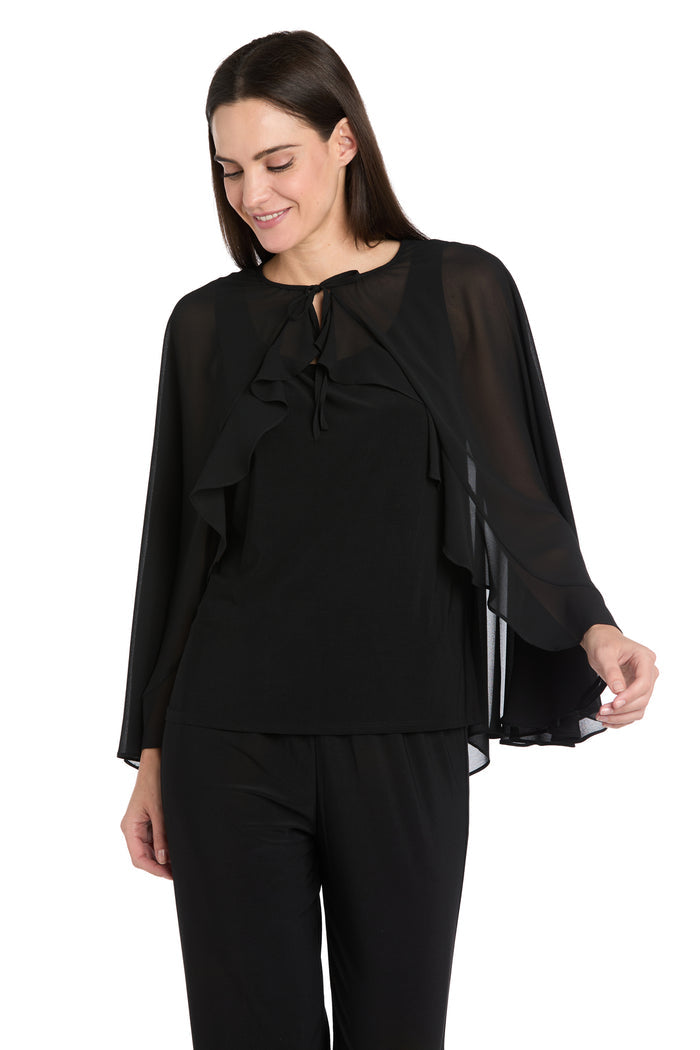 Sheer Chiffon Cape Cardigan