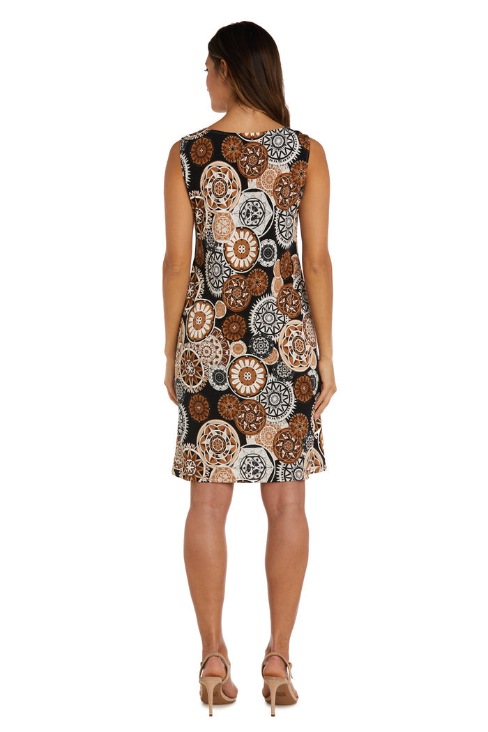 Short Puff Print Ity Jacket Dress
