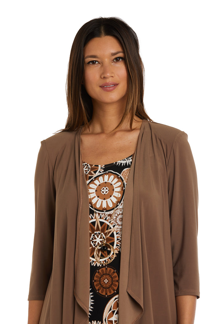 Short Puff Print Ity Jacket Dress