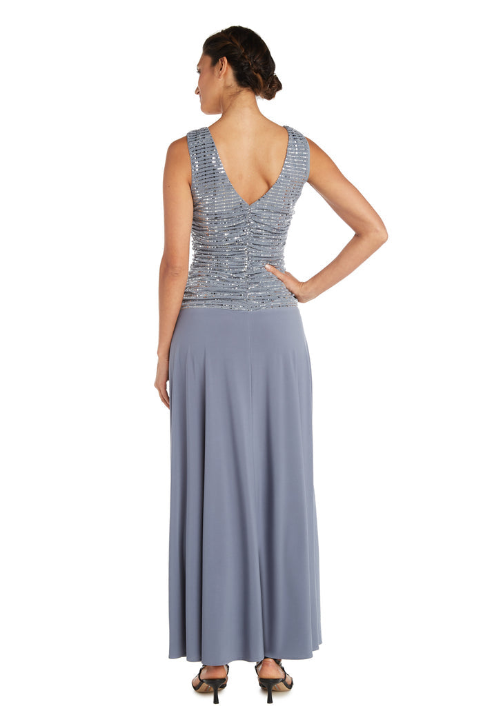Sleeveless Maxi Gown with Sequined Top