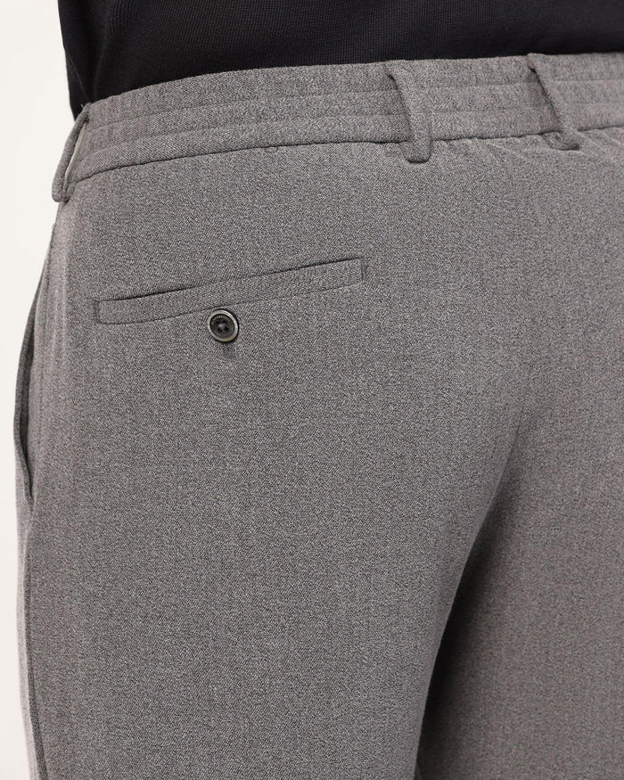 Sneaker Fit Charcoal Textured Pant - Carens