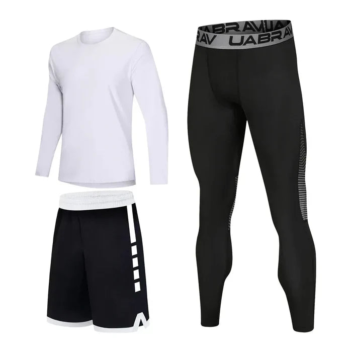 Sportswear for Men: High-Elastic Quick-Drying Compression Leggings Set - Allen-Fitness