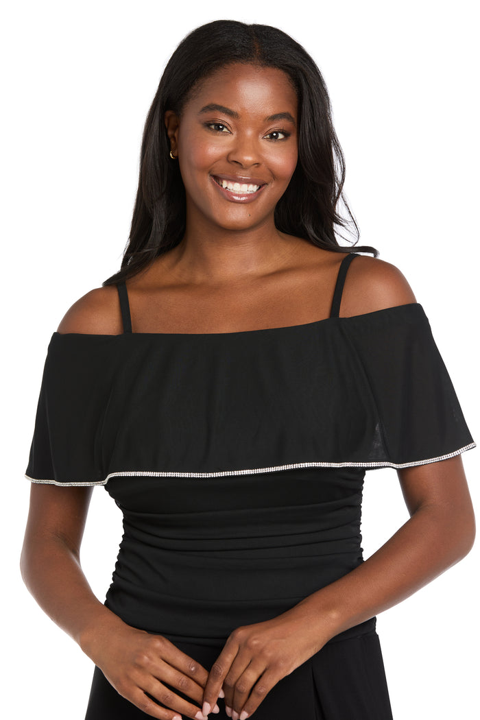 Starlight Off the Shoulder Jumpsuit in Black
