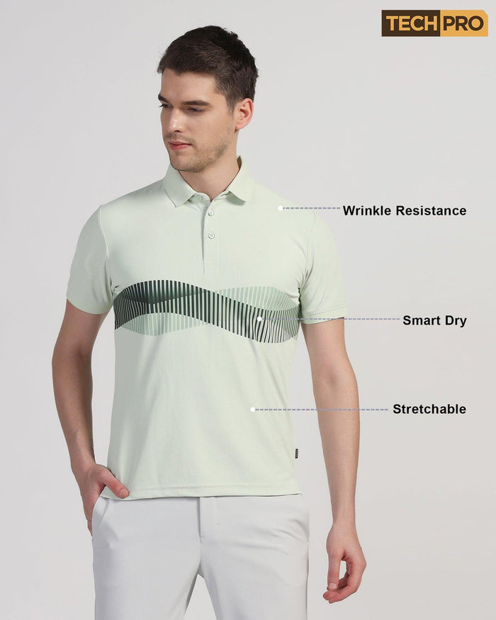 TechPro Polo Mint Solid T-Shirt - Jamey - Blackberrys