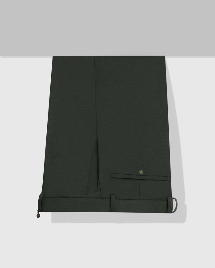 TechPro Slim Fit B-91 Formal Green Solid Trouser - Explorer