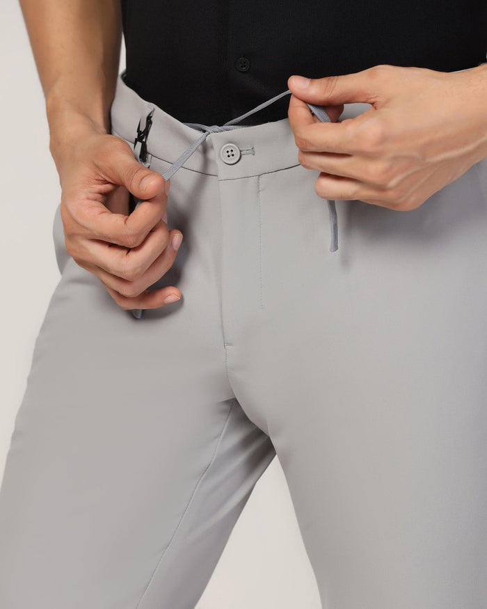 TechPro Slim Fit B-91 Formal Grey Solid Trouser - Sonet