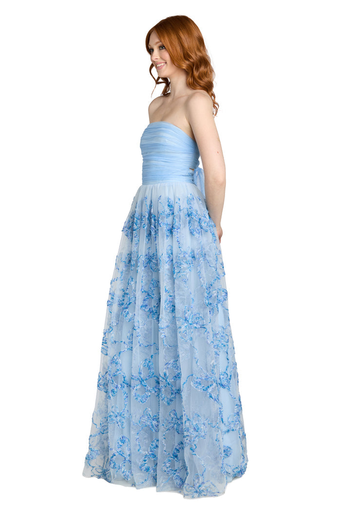The Arabella Blue Bloom Gown