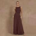 Trance Fit and Flare Dress - Brown
