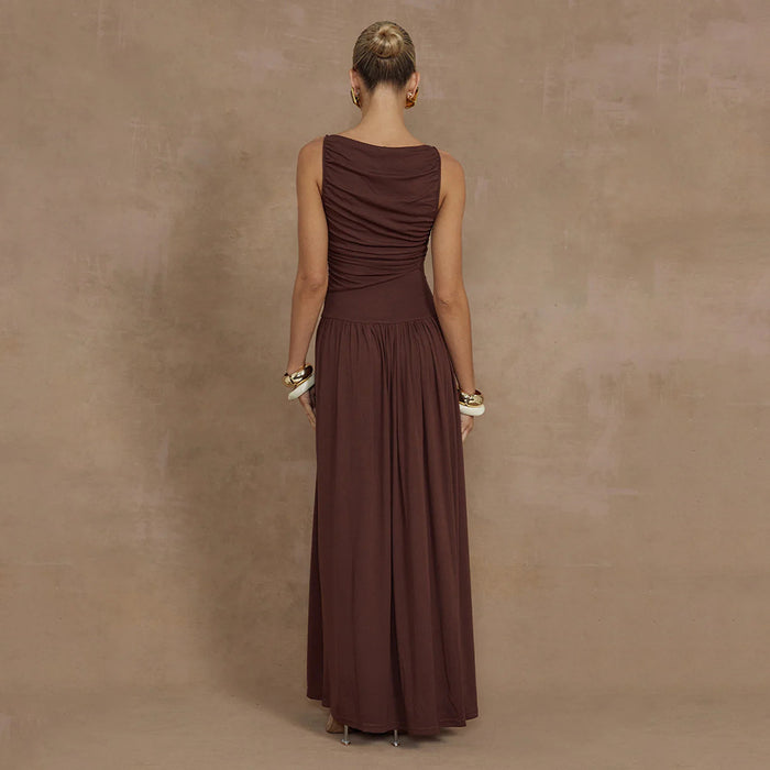 Trance Fit and Flare Dress - Brown