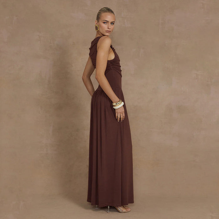 Trance Fit and Flare Dress - Brown