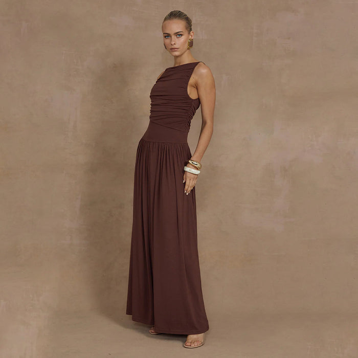 Trance Fit and Flare Dress - Brown