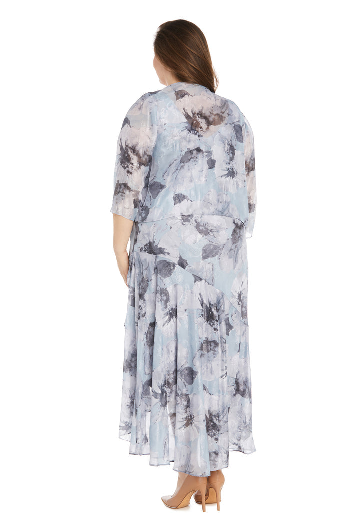 Two-Piece Chiffon Jacket Dress - Plus