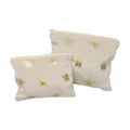 Le Forge Velvet Bee Toilet Bag Set - Pearl/Gold | Koop.co.nz