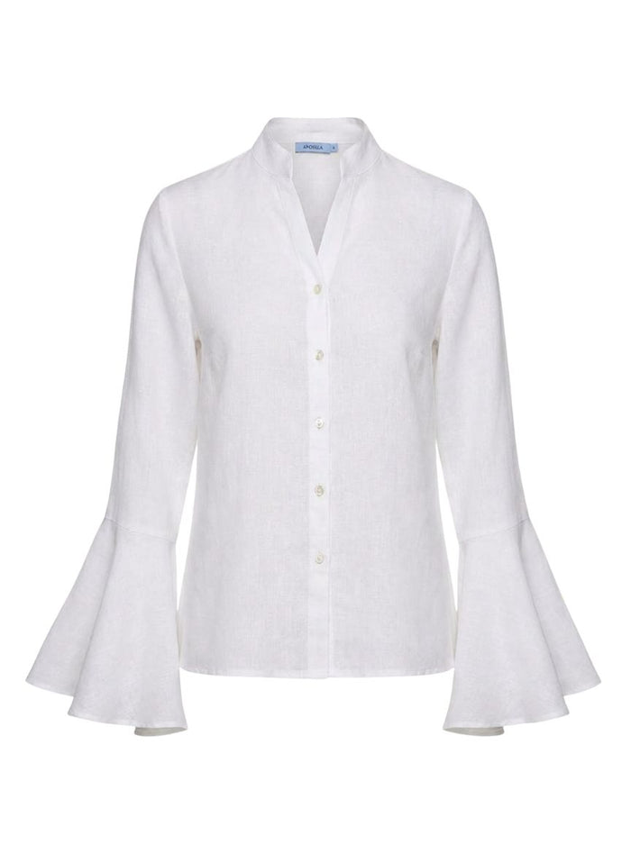Shirts Apoella Virginia Shirt With Frills White Apoella