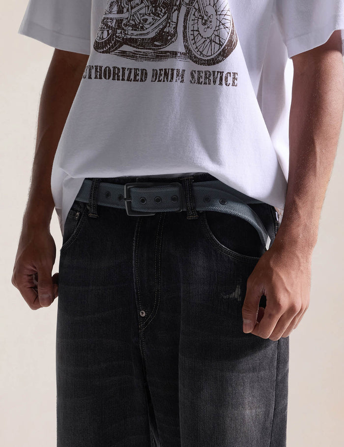Washed Canvas Army Belt